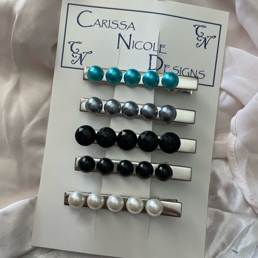 Set Alligator clip hair accessories with beads or 1 for $4 - Picture 1 of 1